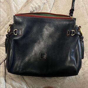 Black Leather Shoulder Bag Dooney & Bourke